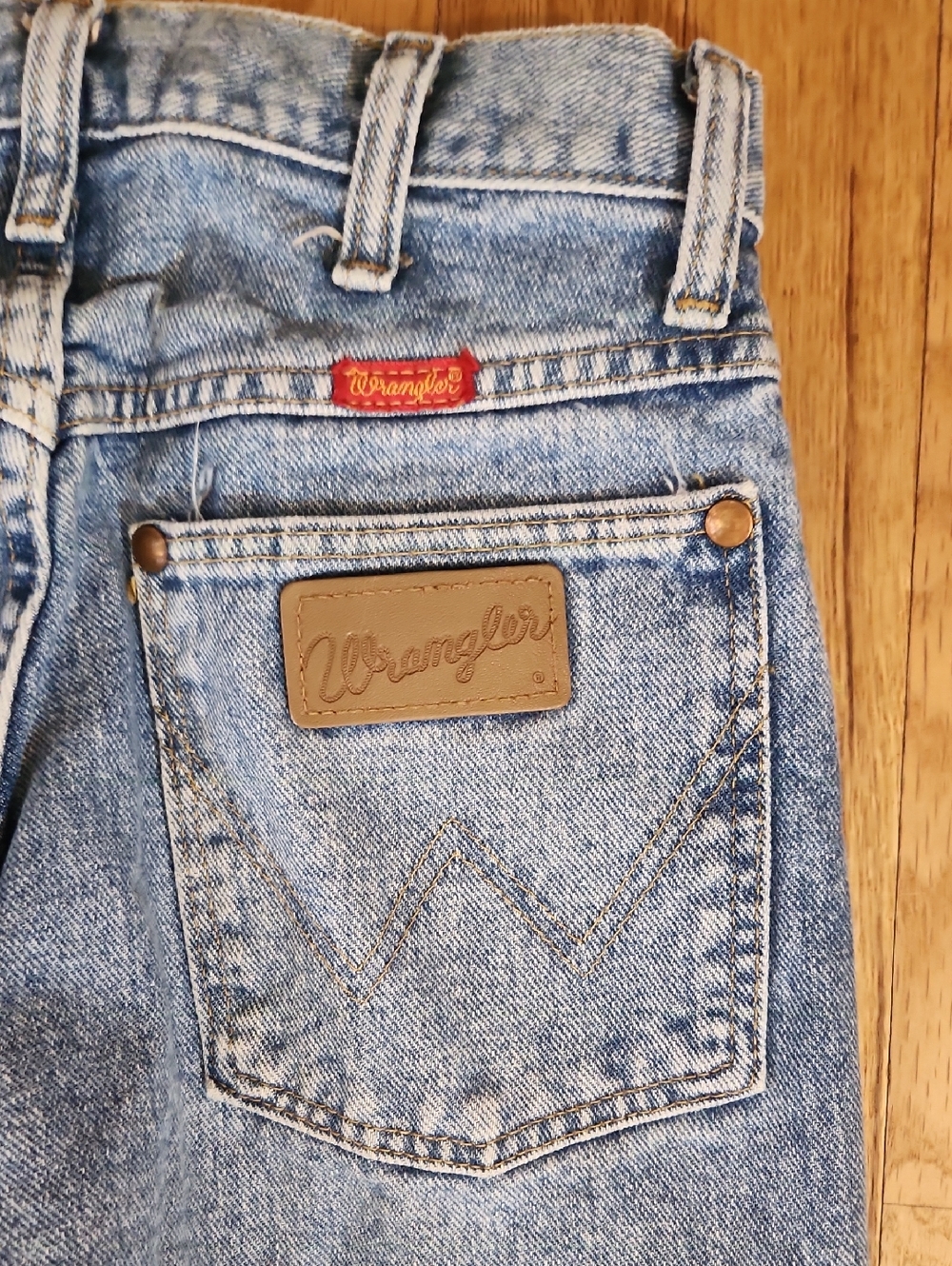 Vintage Womens Wrangler Light Blue Denim Jeans 5 X 36 Made In USA 100% Cotton - Picture 8 of 12